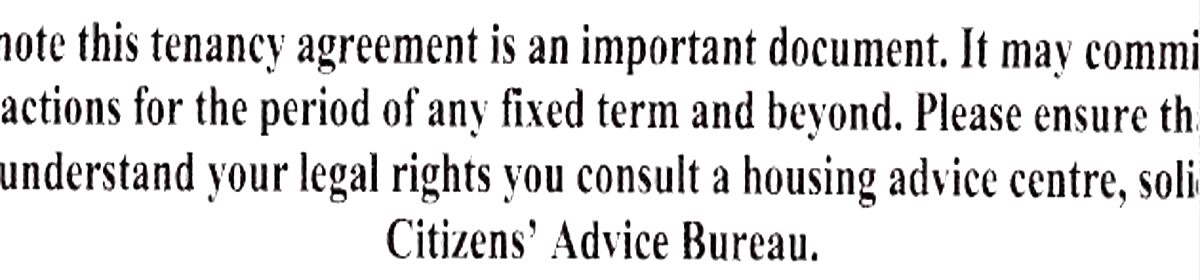 extract tenant rental contract short term let letting investment landlord property survey