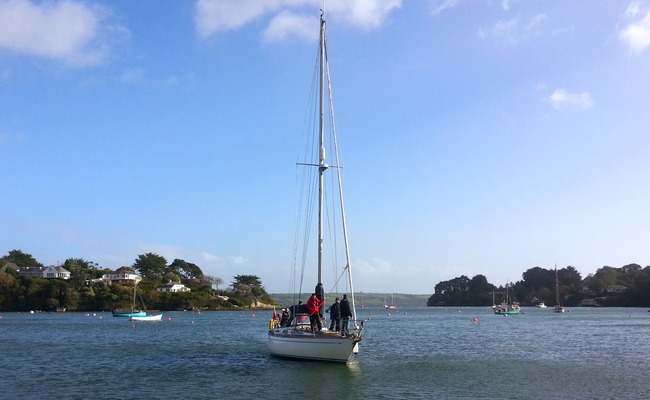 Sailing boat in Feock