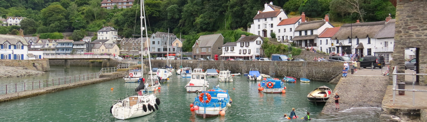 Lynmouth harbourside houses