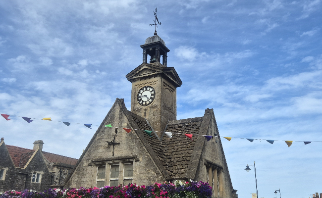 The clock tower, on Chipping Sodbury high street