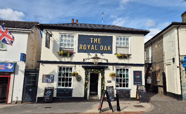 The Royal Oak pub building in Stowmarket