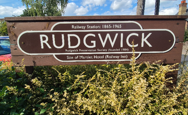 Rudgwick railway sign