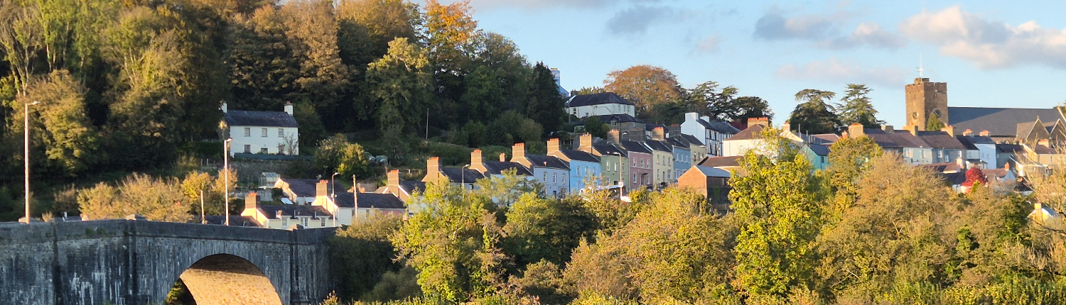 llandeilo-houses-bridge Row of houses in Llandeilo